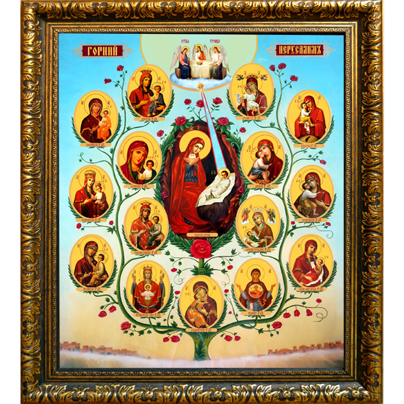 

Древо Пресвятой Богородицы (Горний Иерусалим). Икона на холсте.