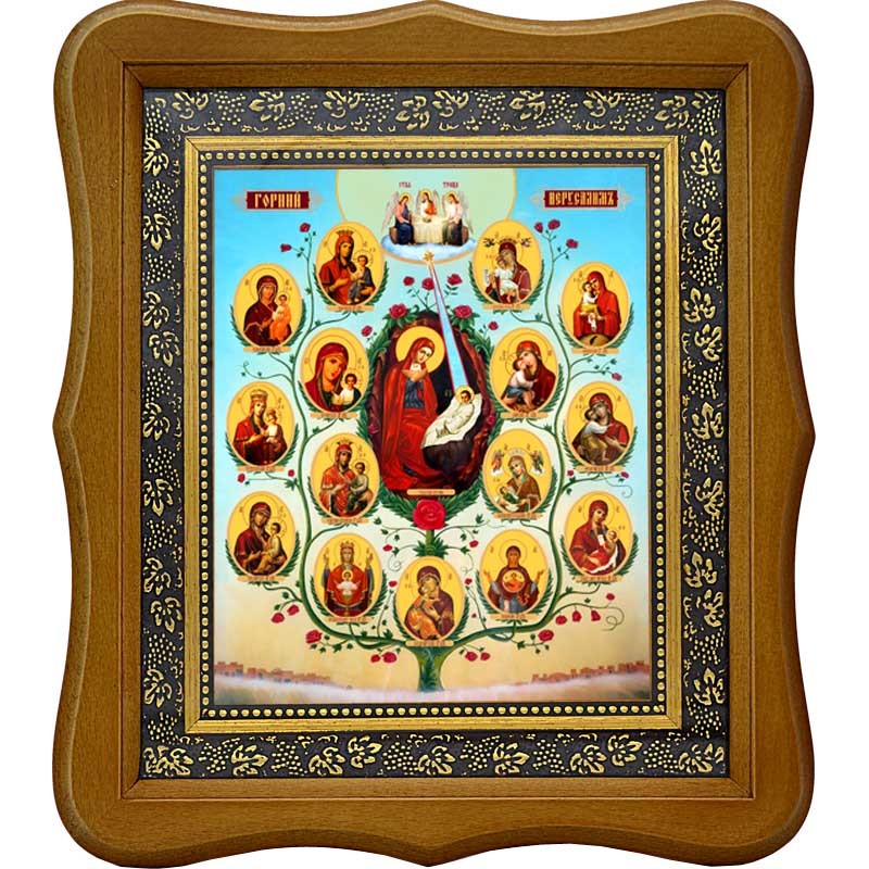 

Древо Пресвятой Богородицы (Горний Иерусалим). Икона на холсте.