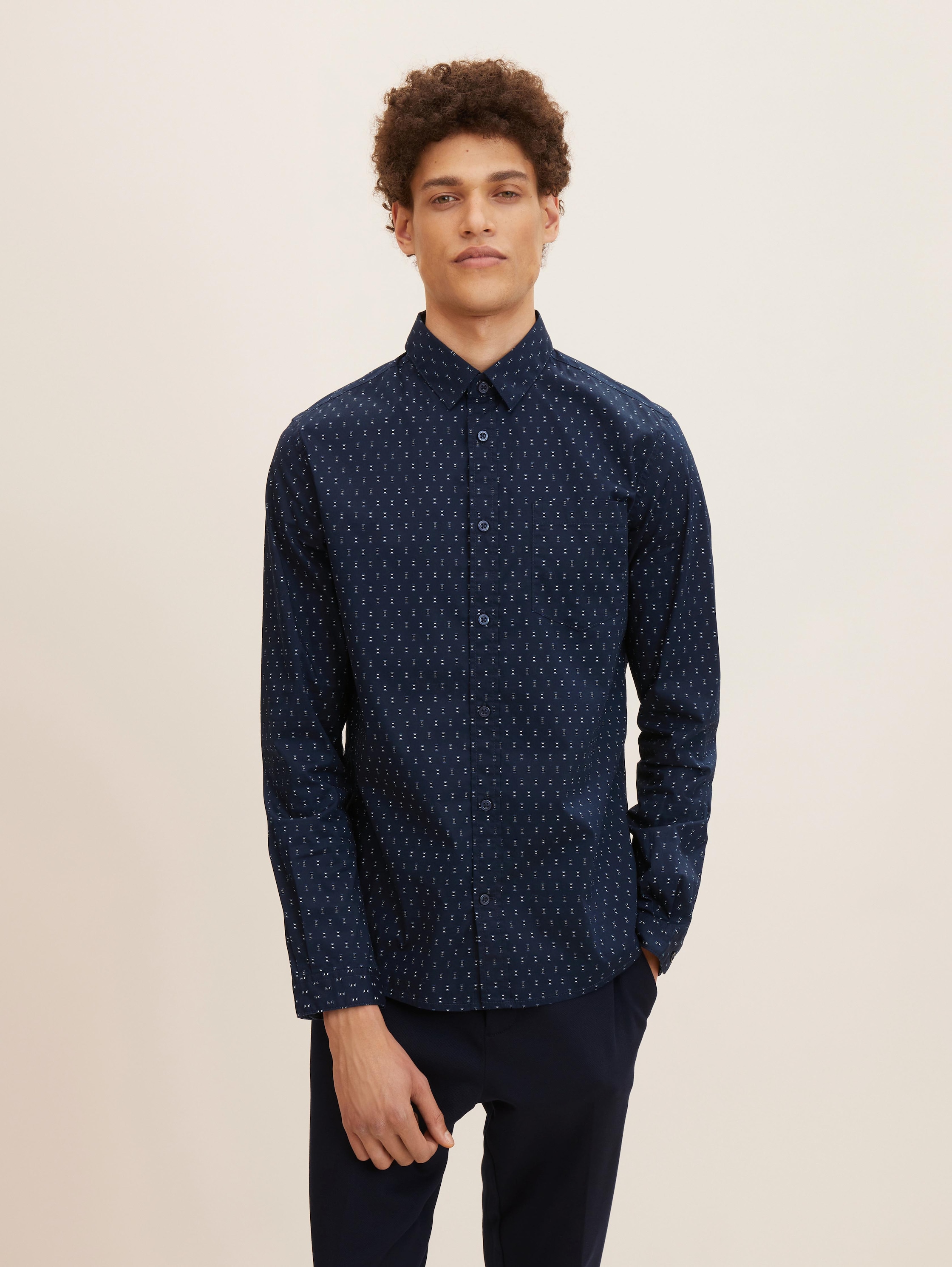 

Рубашка мужская TOM TAILOR 1032341 синяя 3XL, Синий, 1032341