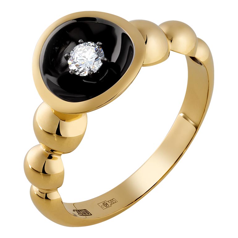 Кольцо из желтого золота с бриллиантом р. 17 Ringo ZK-7851-Y