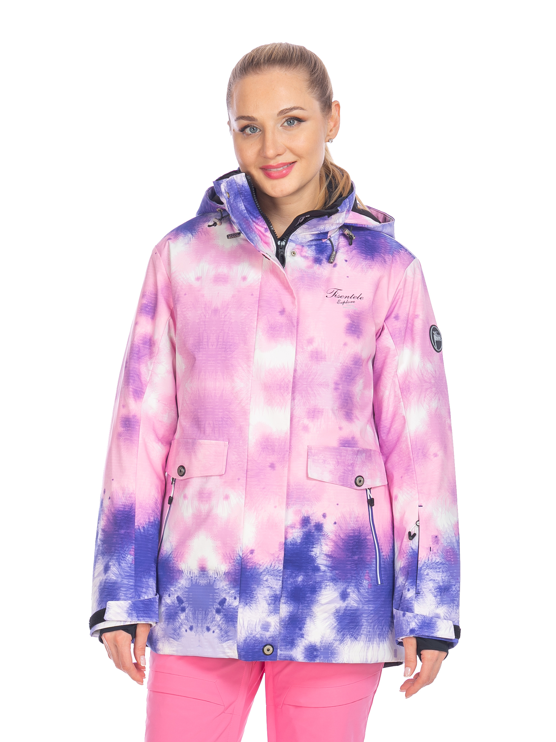 

Спортивная куртка женская TISENTELE 847610 фиолетовая 2XL, 847610