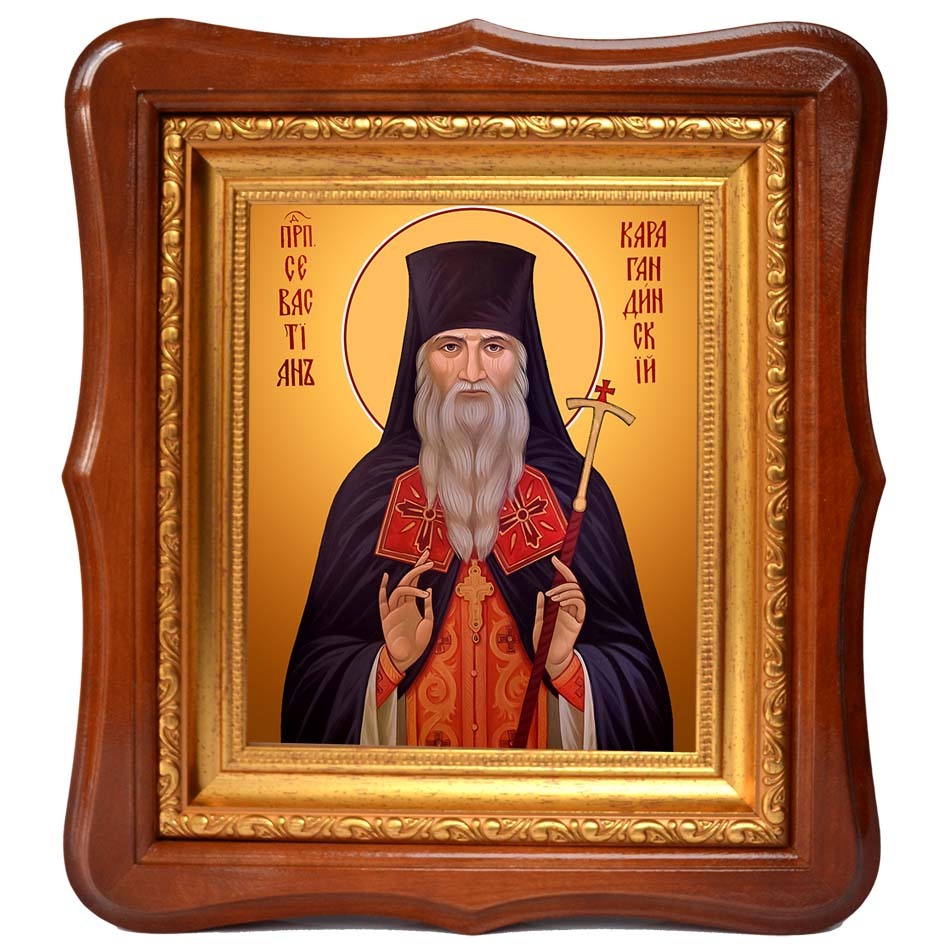 

Севастиан (Фомин), Карагандинский, исповедник. Икона на холсте.