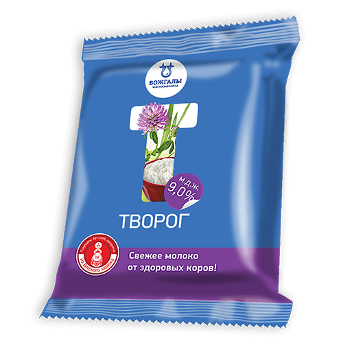 

Творог Вожгалы маслосырзавод 9% 200 г