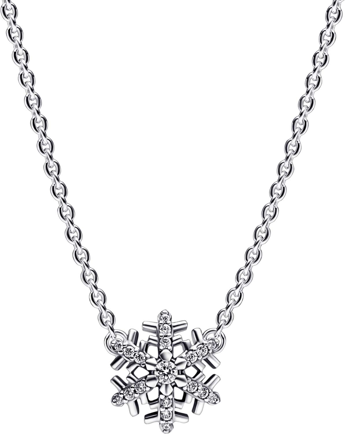 

Колье из серебра 45 см Pandora 392371C01_45, фианит, 392371C01_45