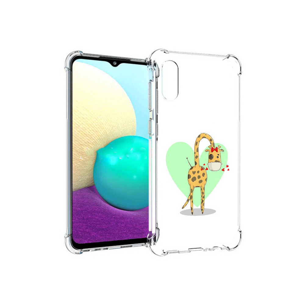 

Чехол MyPads Tocco для Samsung Galaxy M02 Влюбленный жираф 14 февраля (PT157689.478.47), Прозрачный, Tocco