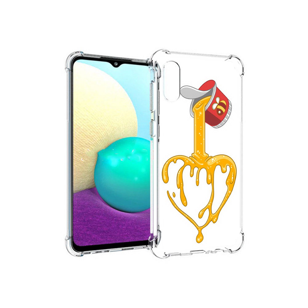 

Чехол MyPads Tocco для Samsung Galaxy M02 медовое сердце (PT157689.478.471), Прозрачный, Tocco