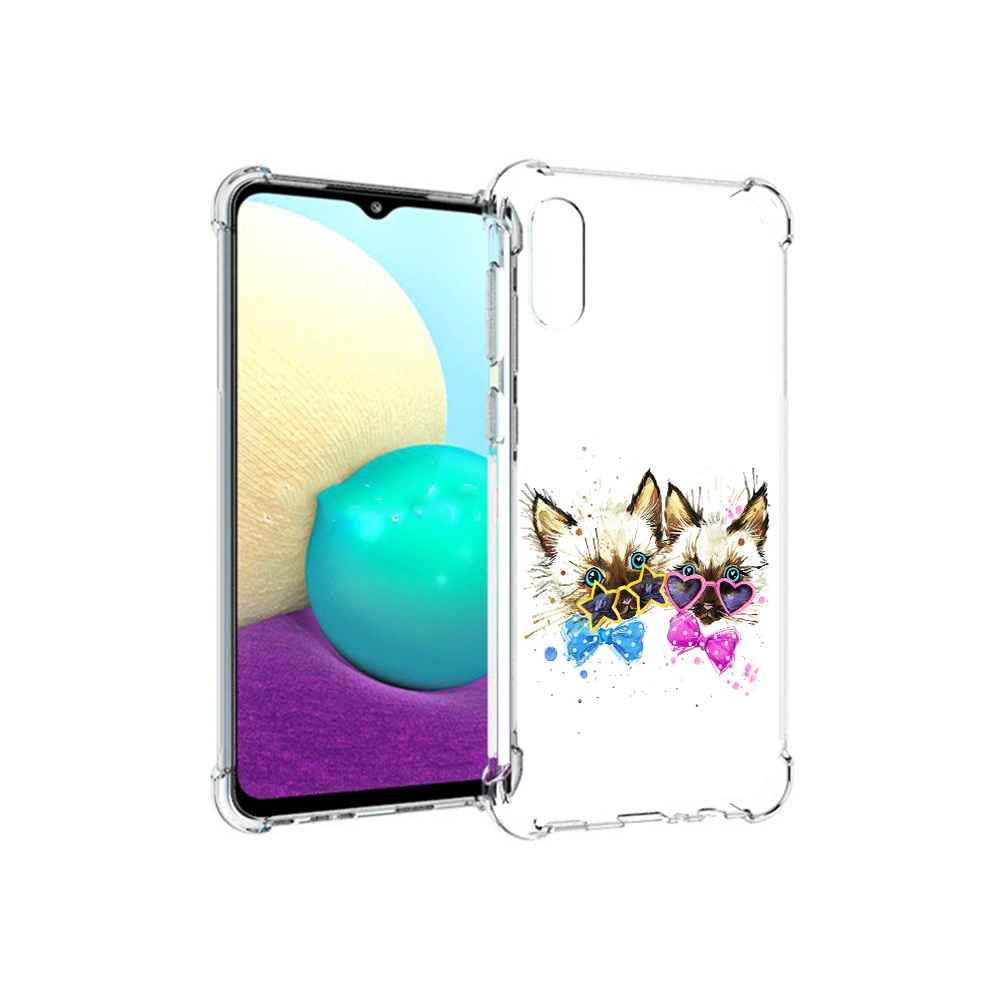 

Чехол MyPads Tocco для Samsung Galaxy M02 милые котята (PT157689.478.474), Прозрачный, Tocco