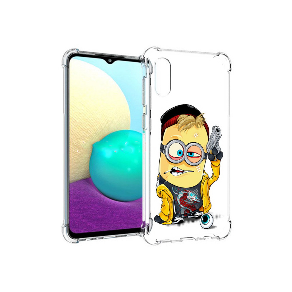 

Чехол MyPads Tocco для Samsung Galaxy M02 миньон бандит (PT157689.478.475), Прозрачный, Tocco