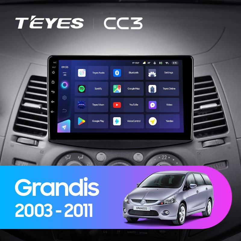 Штатная магнитола Teyes CC3 4/32 Mitsubishi Grandis 1 (2003-2010) F1