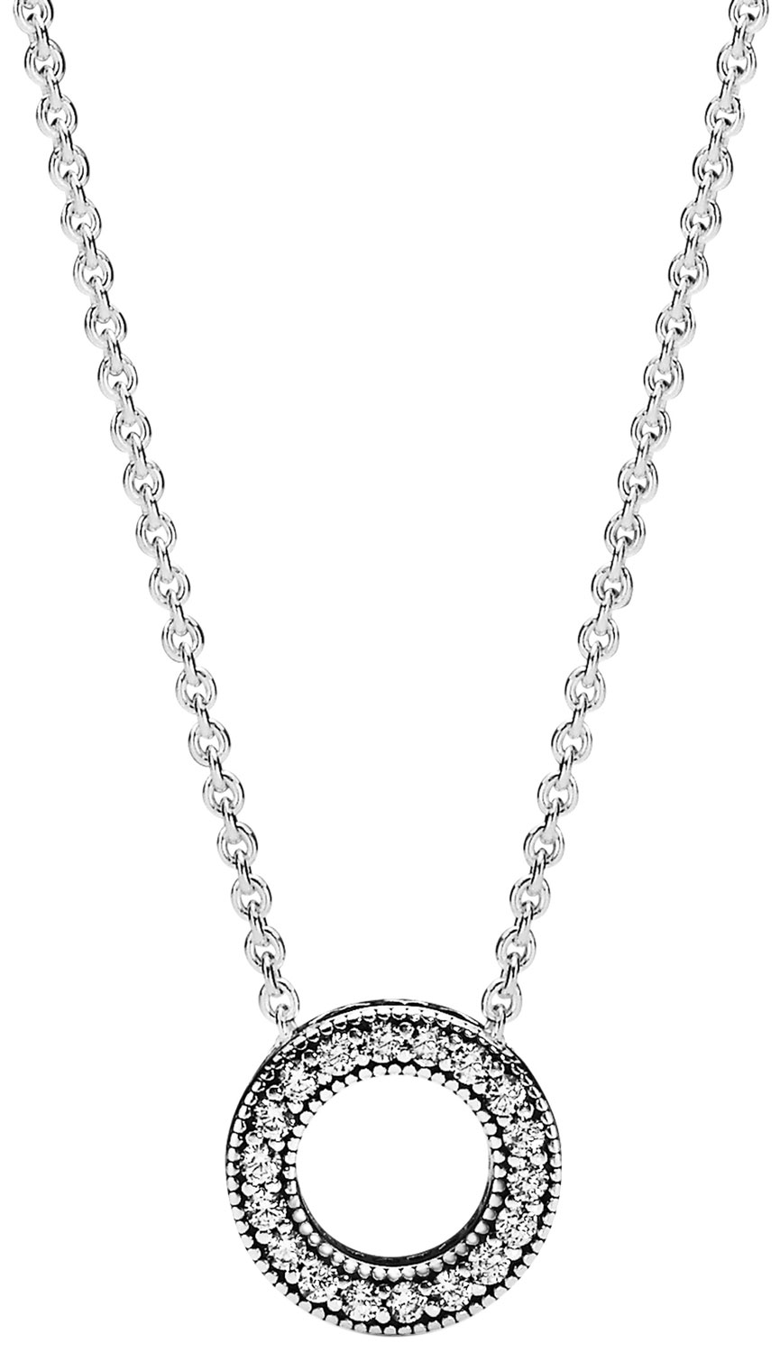 

Колье из серебра 45 см Pandora 397436CZ_45, фианит, 397436CZ_45