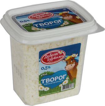 

Творог Добрая буренка 0,5% бзмж 320 г
