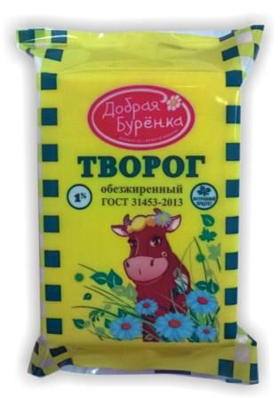 фото Творог добрая буренка 1% 180 г