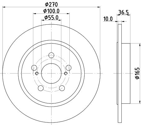 

Диск тормозной | зад | Nisshinbo nd1133k