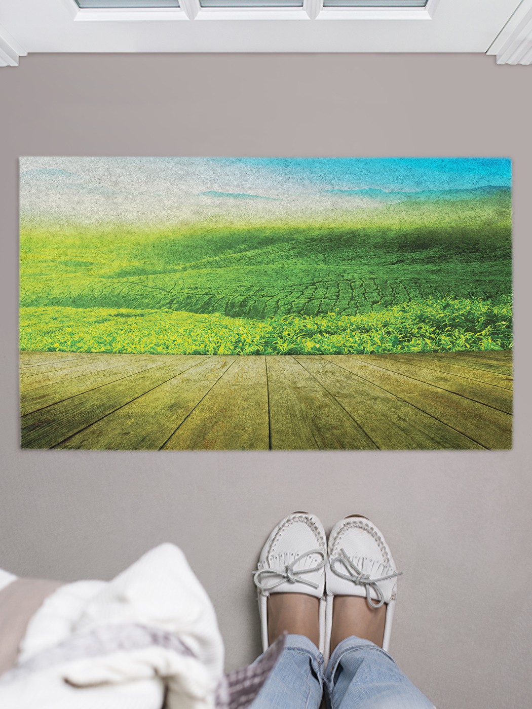 

Придверный коврик в прихожую для обуви, на резиновой основе, 75x45 см door_40303 JoyArty