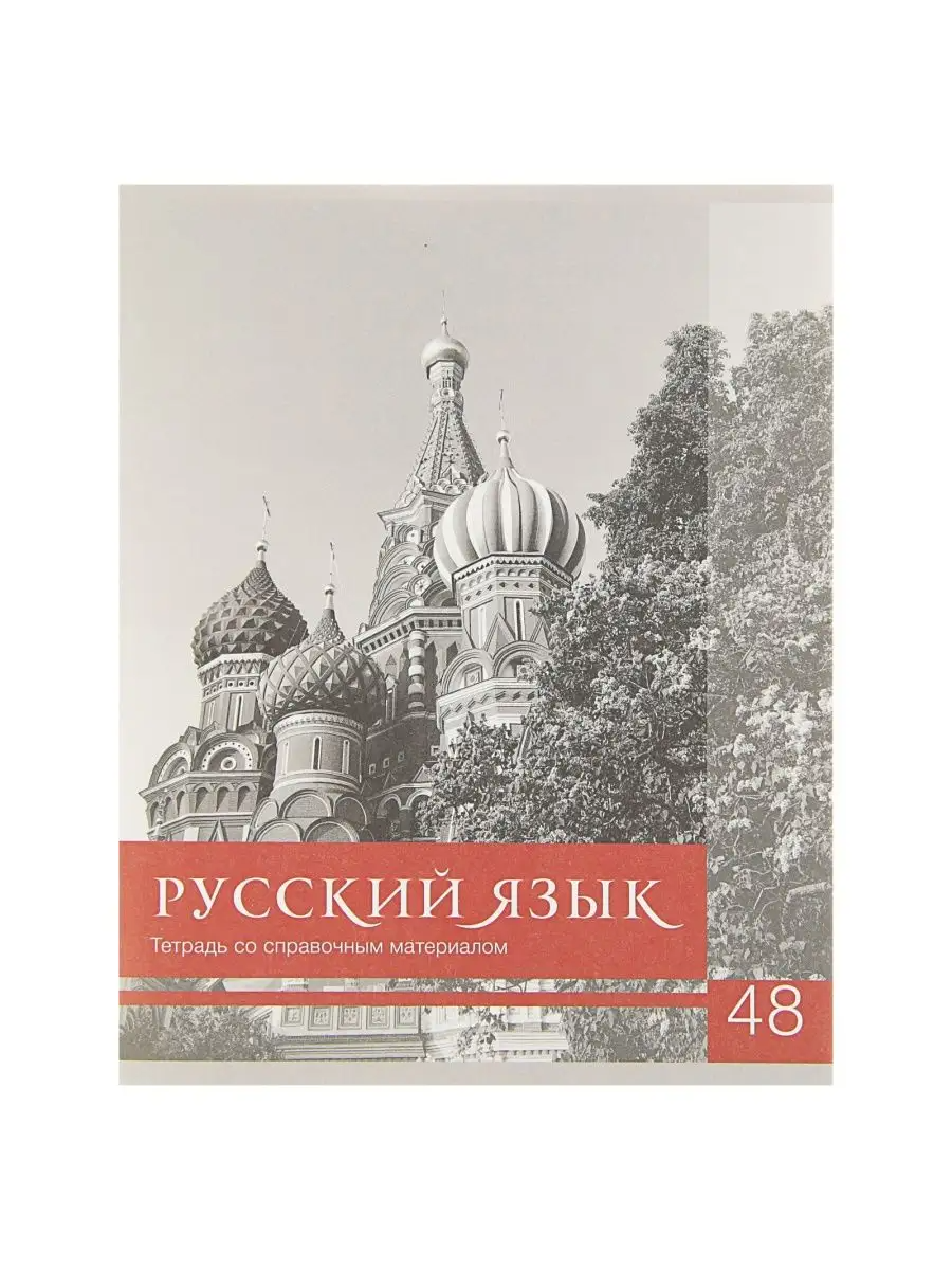 

Тетрадь предметная Русский Язык, школьная, 48 листов, Тетрадь в клетку