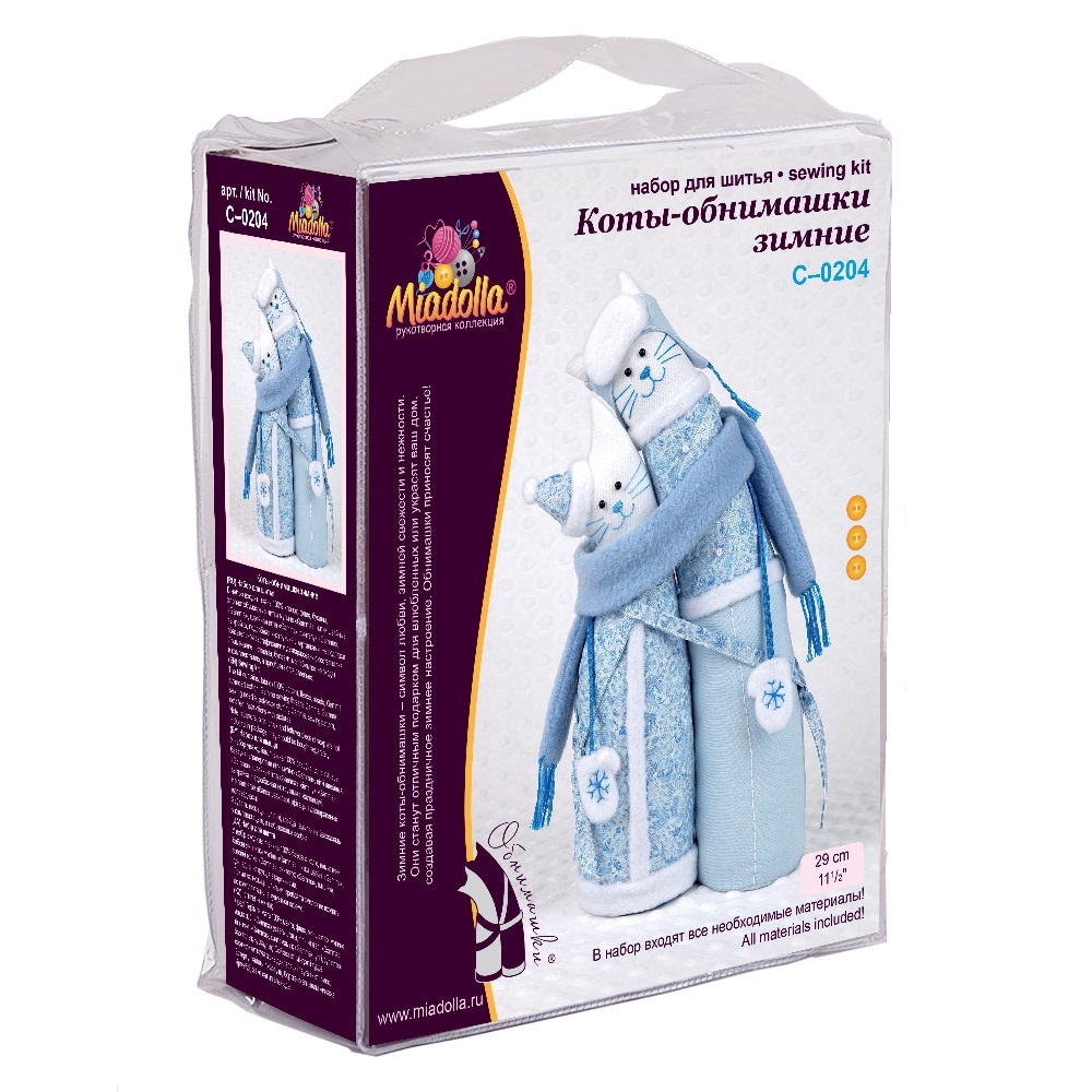 

Наборы для изготовления игрушки Miadolla Коты-обнимашки зимние, арт: C-0204