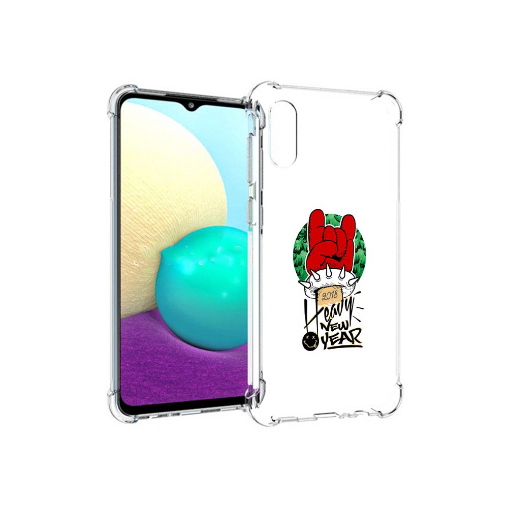 

Чехол MyPads Tocco для Samsung Galaxy M02 Гангстер новый год (PT157689.478.53), Прозрачный, Tocco