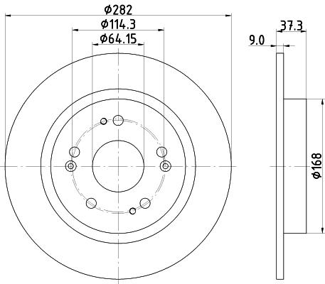 

Диск тормозной | зад | Nisshinbo nd8046k