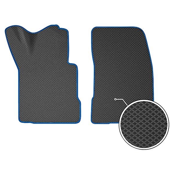 

Автомобильные Коврики Для Передних Сидений Eva Черный Ромб С Синим Кантом Для Subaru Legac