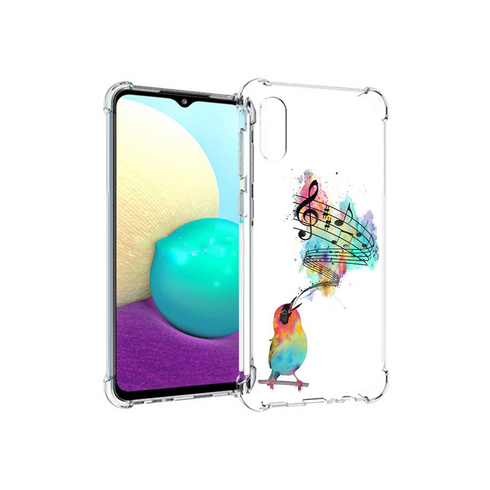 

Чехол MyPads Tocco для Samsung Galaxy M02 певчая птичка (PT157689.478.536), Прозрачный, Tocco