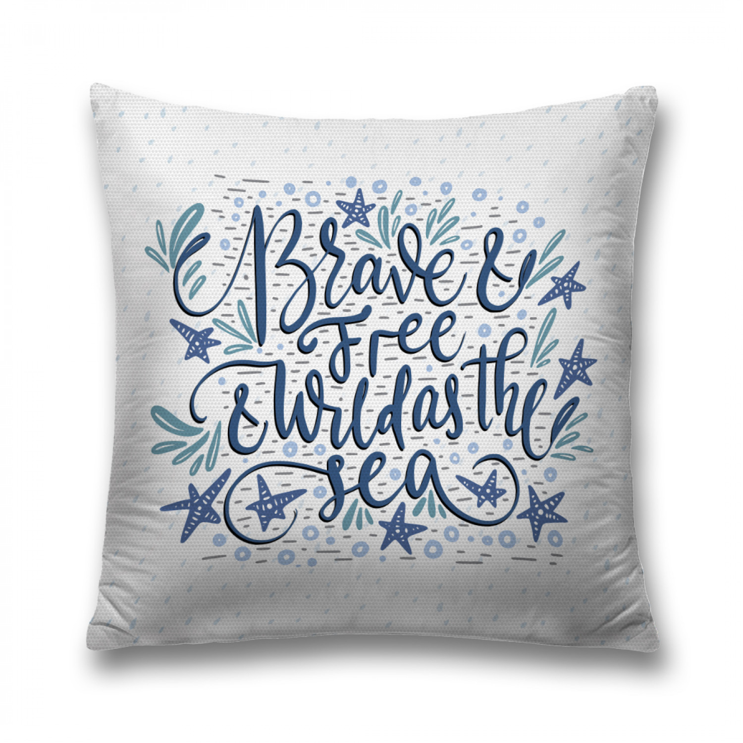 

Наволочка декоративная JoyArty "Храбрый и свободный как море" на молнии, 45x45 см, Серый, Храбрый и свободный как море