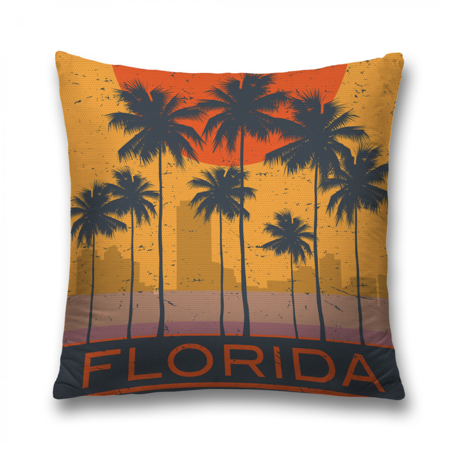 

Наволочка декоративная JoyArty "Солнечная Флорида" на молнии, 45x45 см, Оранжевый, Солнечная Флорида