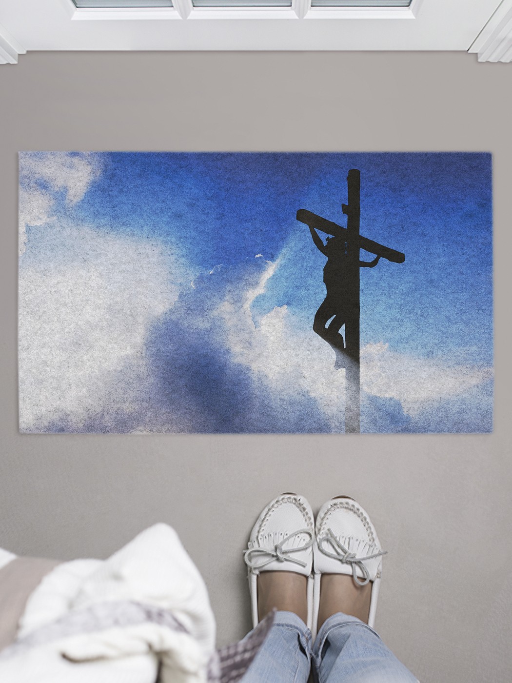 

Придверный коврик в прихожую для обуви, на резиновой основе, 75x45 см door_40344 JoyArty