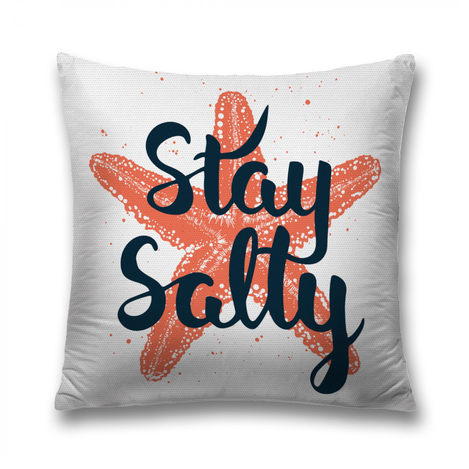 

Наволочка декоративная JoyArty "Оставайся солёным" на молнии, 45x45 см, Белый, Оставайся солёным