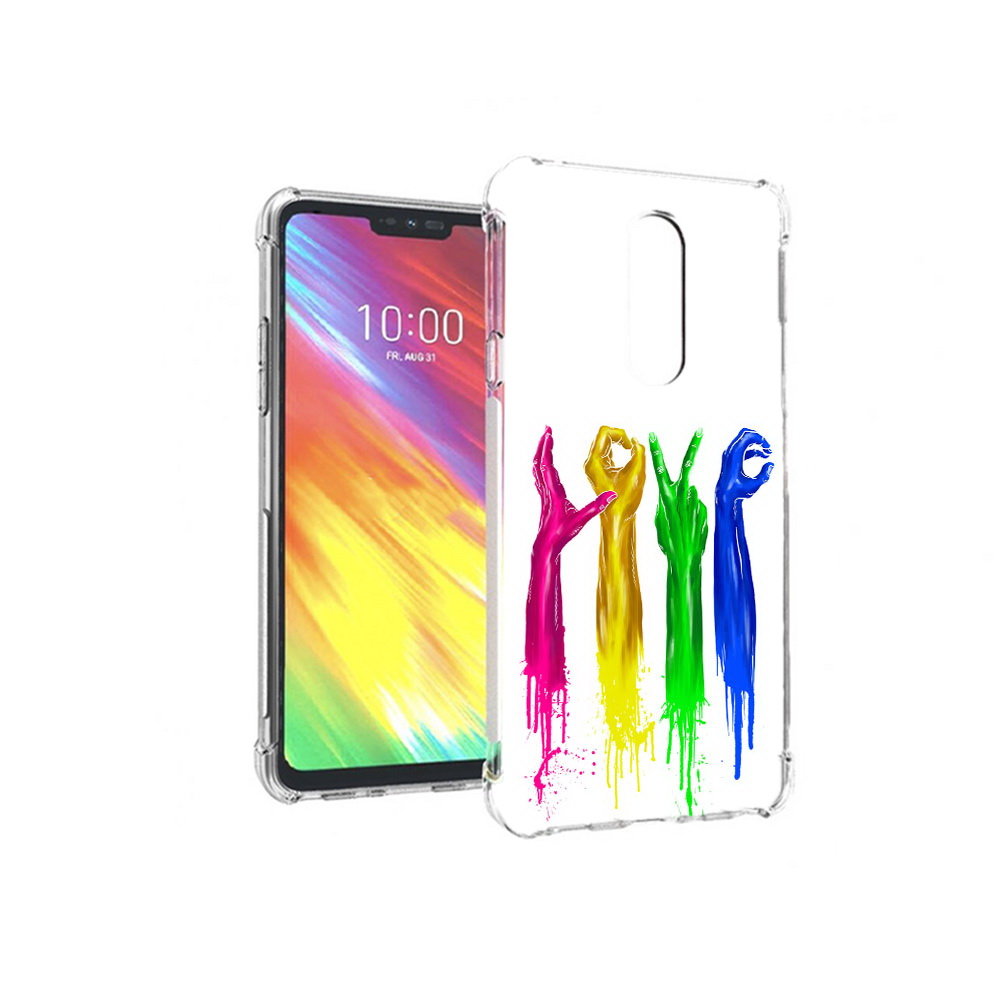 

Чехол MyPads Tocco для LG G7 яркие руки love (PT124618.72.707), Прозрачный, Tocco