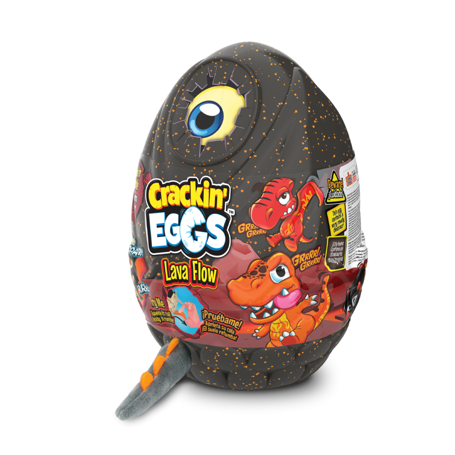 Мягкая игрушка Crackin'Eggs Динозавр в яйце серый 22 см SK004