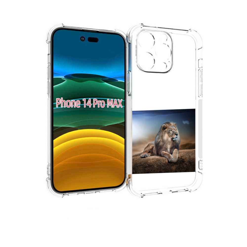 

Чехол MyPads Лев-наблюдает для iPhone 14 Pro Max, Прозрачный, Tocco