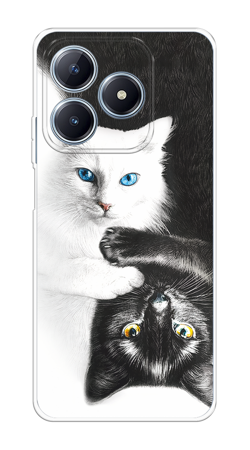 

Чехол Homey на Realme C63 "Коты Инь-Янь", Черный;белый;голубой, 2517350-1