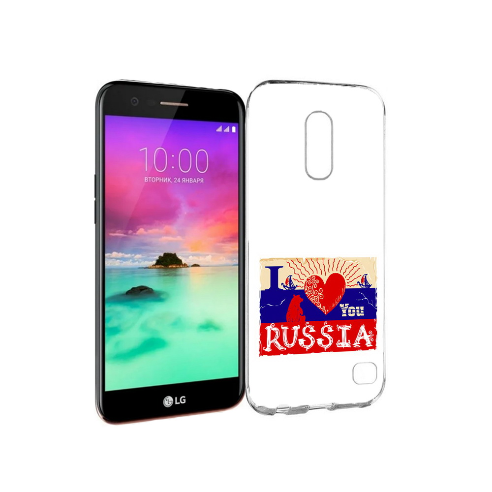 

Чехол MyPads Tocco для LG K10 (2017) Люблю Россию (PT53386.73.112), Прозрачный, Tocco