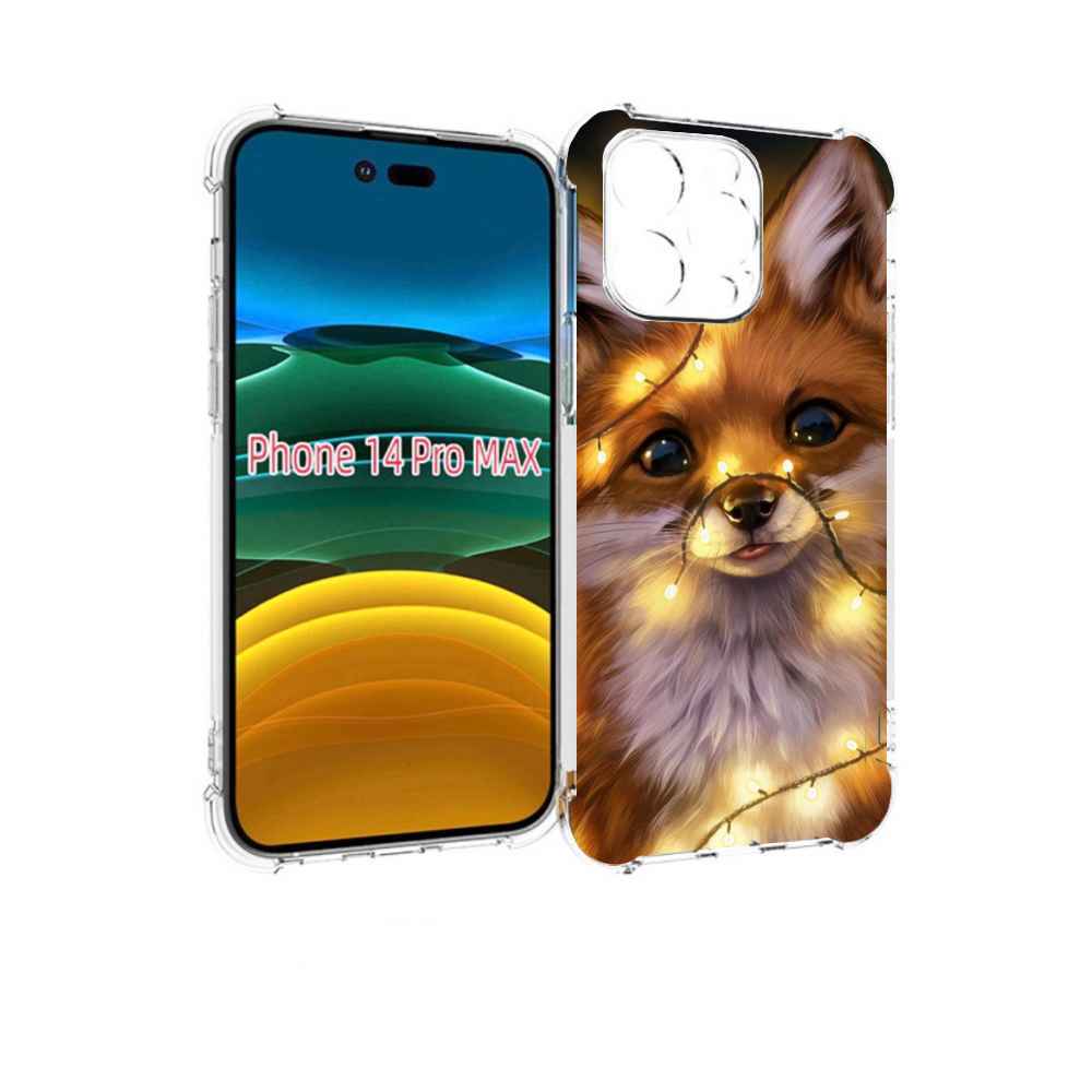 

Чехол MyPads Лисенок-в-гирлянде для iPhone 14 Pro Max, Прозрачный, Tocco