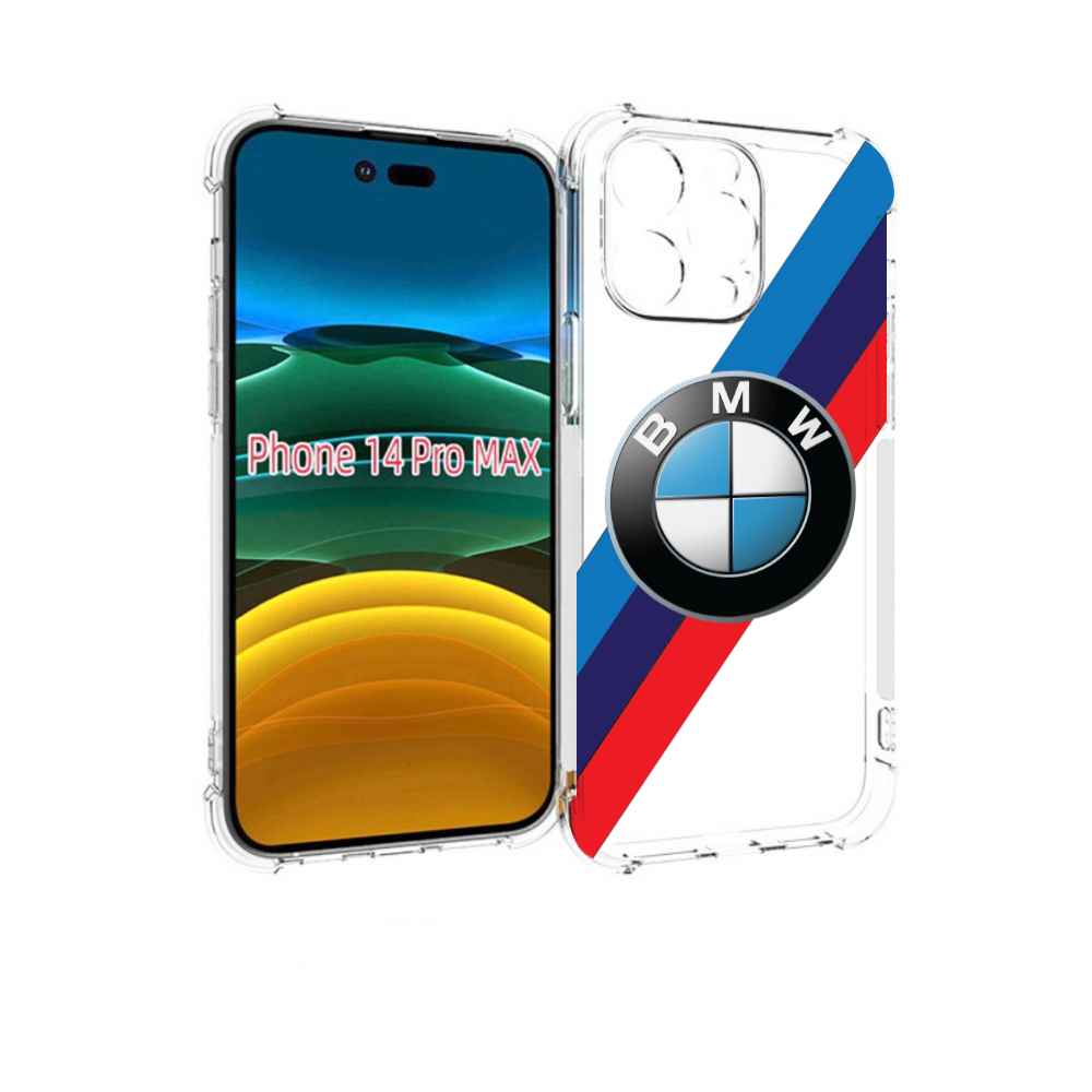 

Чехол MyPads Лого-BMW мужской для iPhone 14 Pro Max, Прозрачный, Tocco