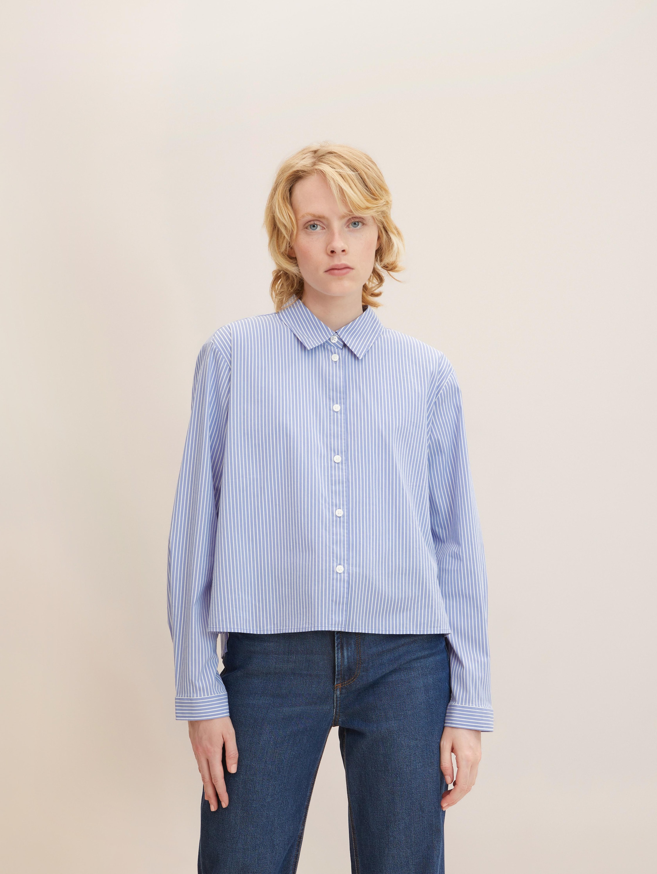 

Рубашка женская TOM TAILOR 1032788 голубая 2XL, 1032788