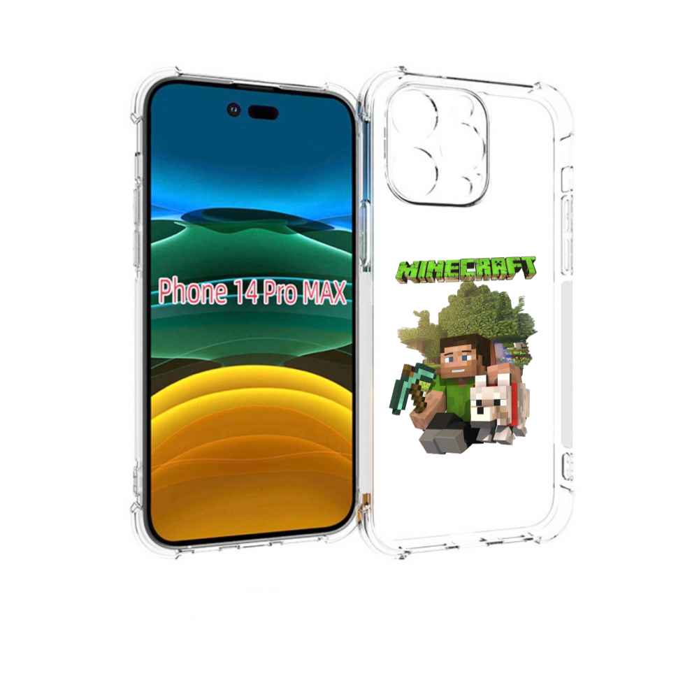 

Чехол MyPads Майнкрафт детский для iPhone 14 Pro Max, Прозрачный, Tocco