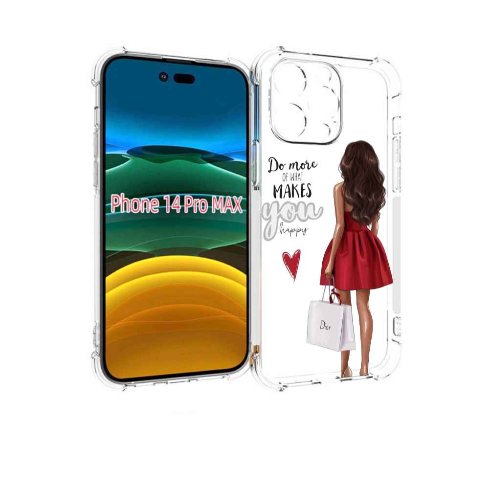 

Чехол MyPads Маленькие-радости женский для iPhone 14 Pro Max, Прозрачный, Tocco