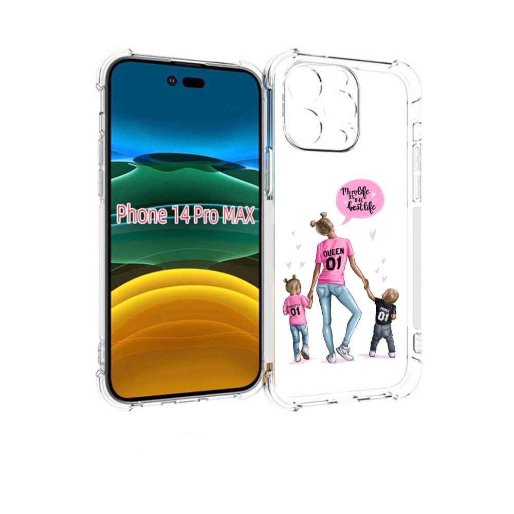 

Чехол MyPads Мама-королева женский для iPhone 14 Pro Max, Прозрачный, Tocco