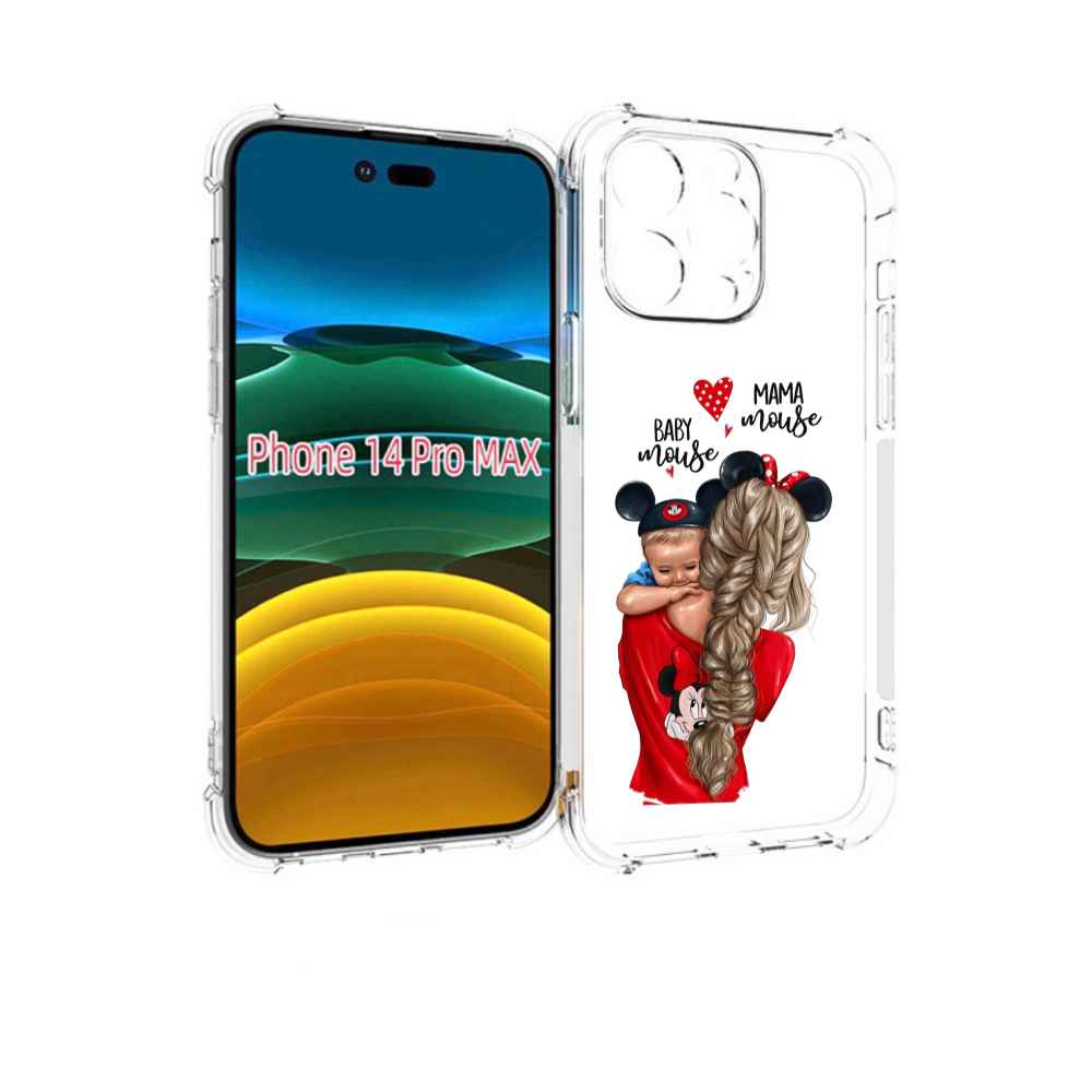 

Чехол MyPads Мама-маус женский для iPhone 14 Pro Max, Прозрачный, Tocco