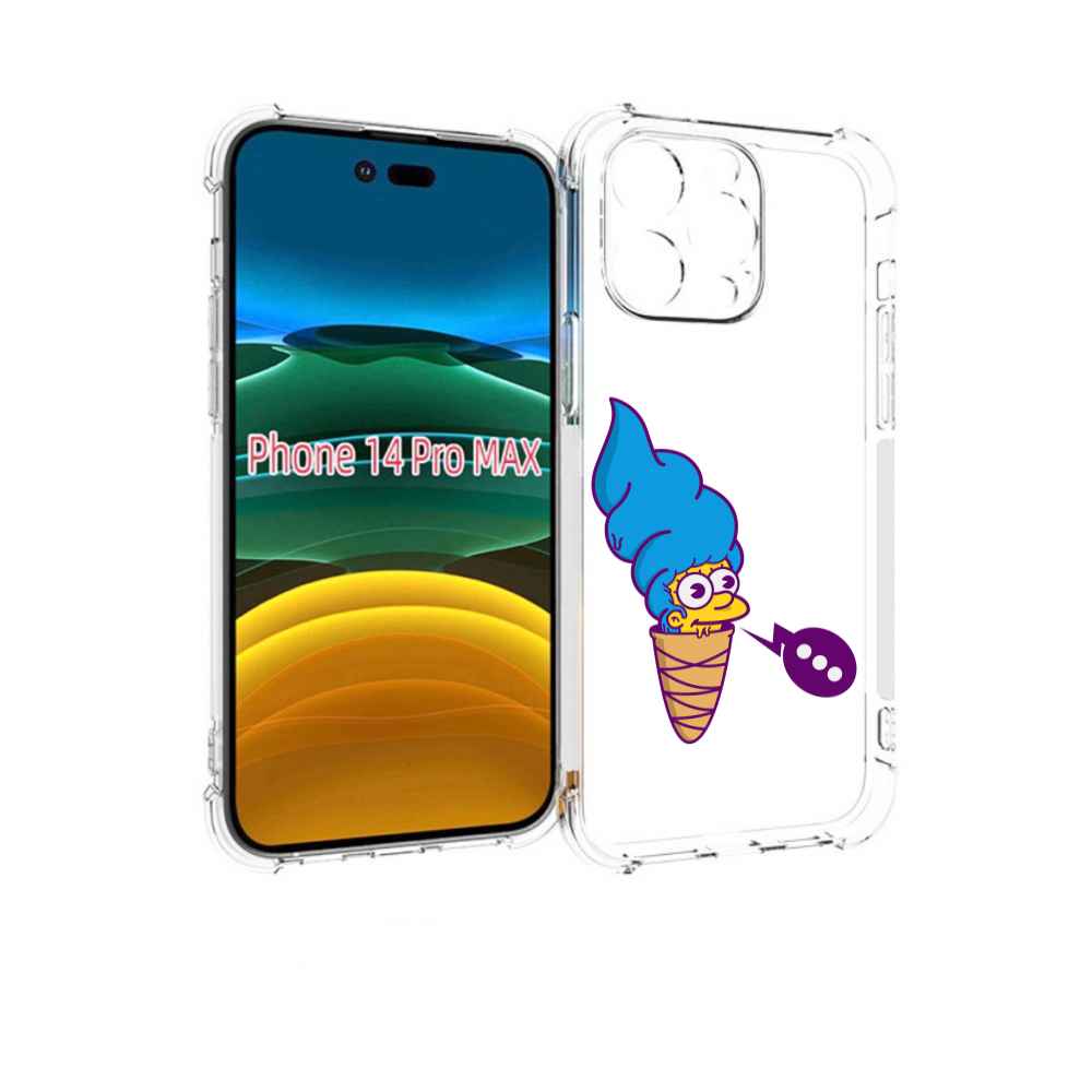 

Чехол MyPads Мардж-рожок для iPhone 14 Pro Max, Прозрачный, Tocco