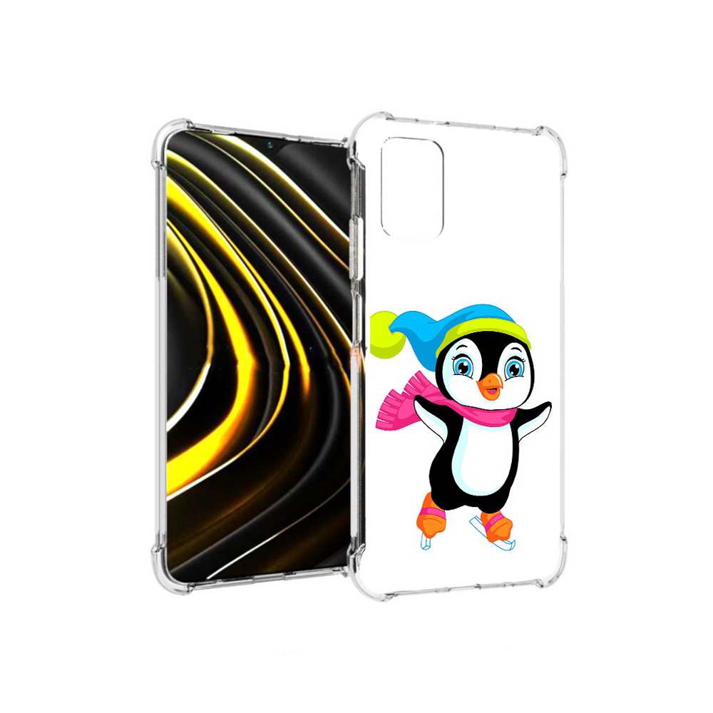 

Чехол MyPads Tocco для Xiaomi Poco M3 пингвин на коньках (PT156204.280.540), Прозрачный, Tocco