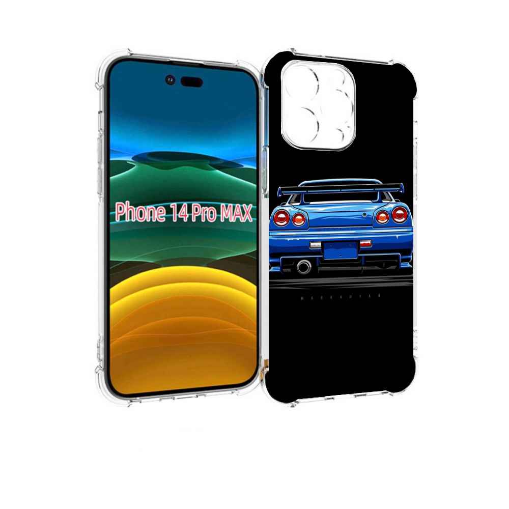 

Чехол MyPads Машина-синяя мужской для iPhone 14 Pro Max, Прозрачный, Tocco