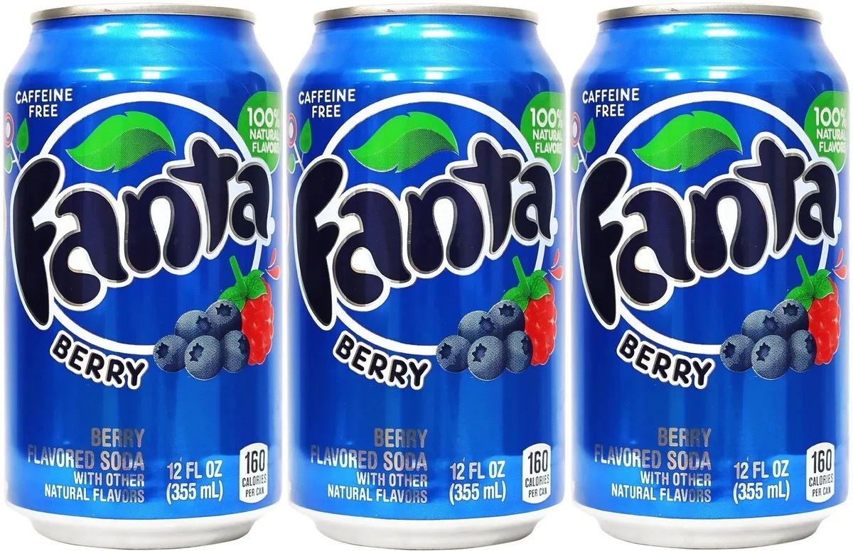 

Напиток Fanta Лесные Ягоды, 3шт по 355мл, Газированный напиток