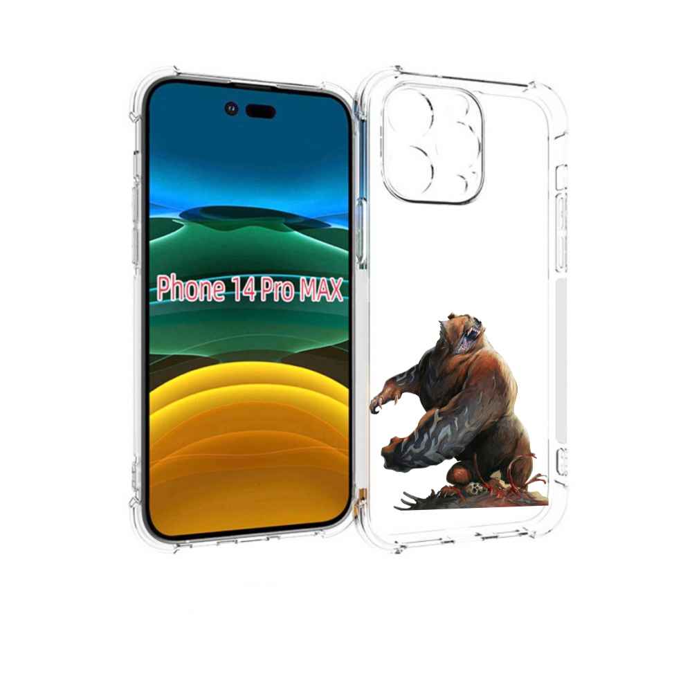 

Чехол MyPads Медведь-жестокий для iPhone 14 Pro Max, Прозрачный, Tocco