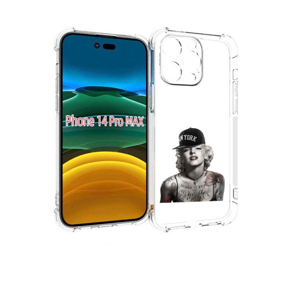 

Чехол MyPads Мерлин Монро с тату женский для iPhone 14 Pro Max, Прозрачный, Tocco