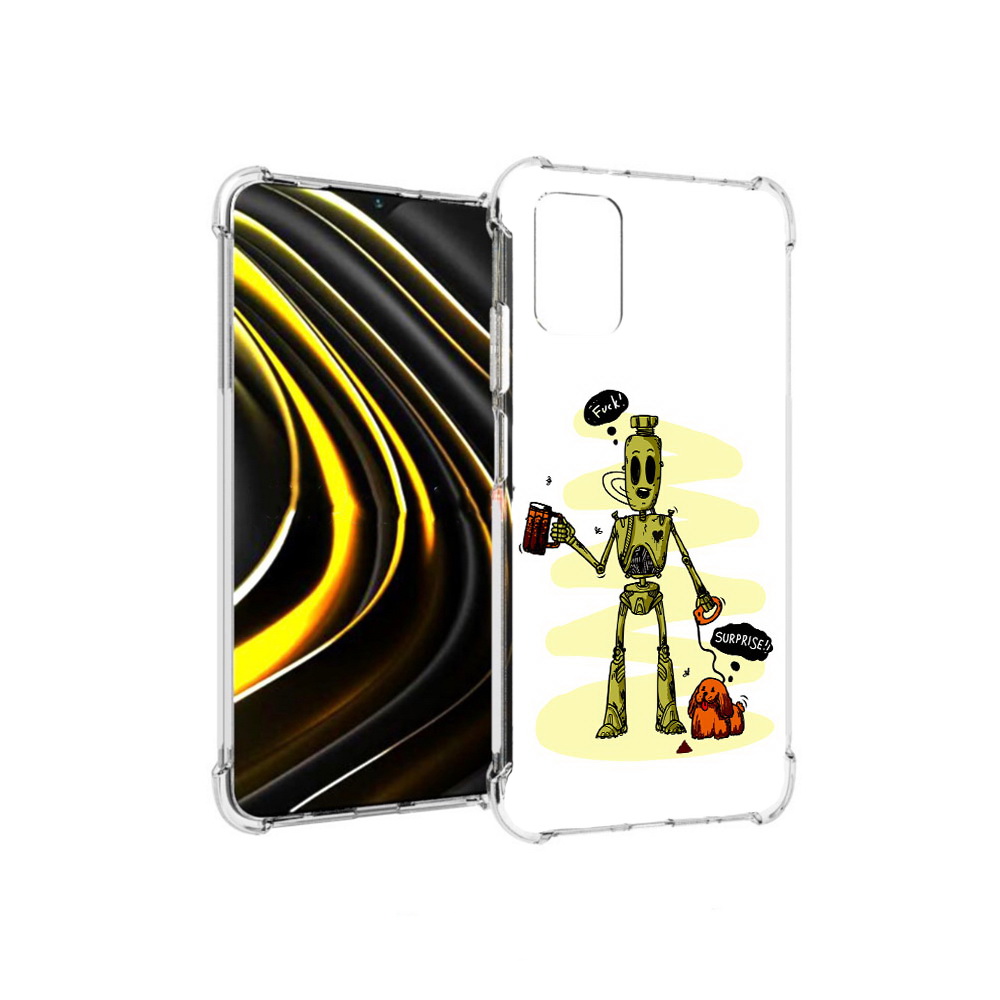 

Чехол MyPads Tocco для Xiaomi Poco M3 прикольный робот (PT156204.280.557), Прозрачный, Tocco