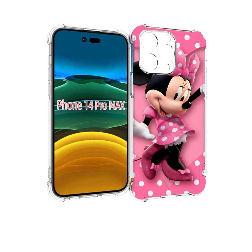 

Чехол MyPads Минни-Маус-в-сердце женский для iPhone 14 Pro Max, Прозрачный, Tocco