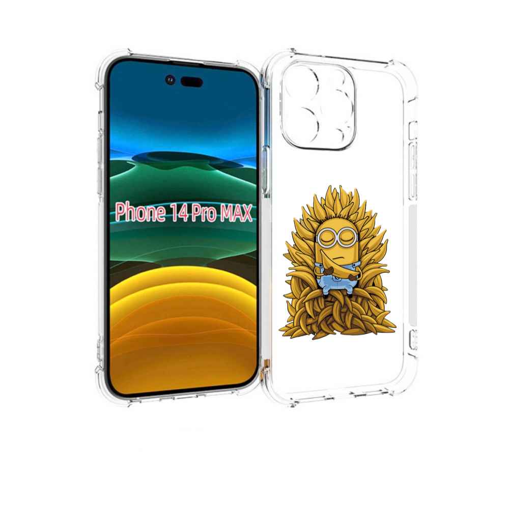 

Чехол MyPads Миньон с бананами для iPhone 14 Pro Max, Прозрачный, Tocco