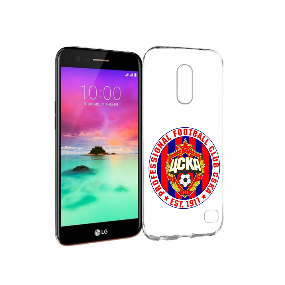 

Чехол MyPads Tocco для LG K10 (2017) ФК ЦСК логотип (PT53386.73.178), Прозрачный, Tocco